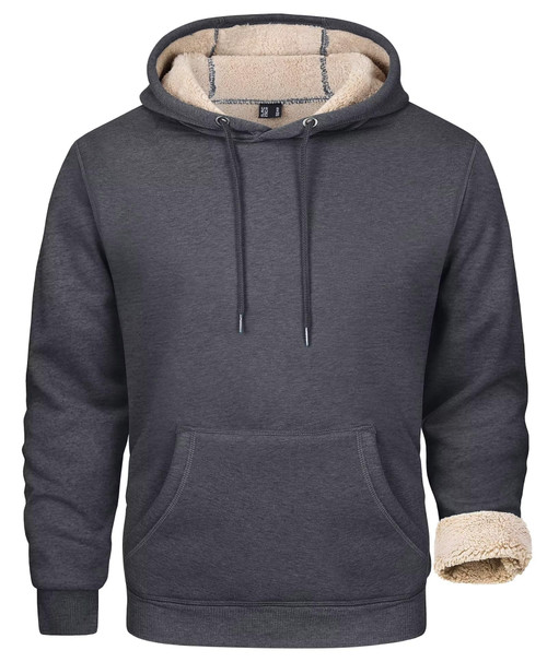MAGCOMSEN Pullover Sweatshirts for Men Hoodie Fleece Sweatshirts for Men Hooded Pullover for Men Winter Hoodies Mens Sweatshirts Athletic Hoodies Dark Grey