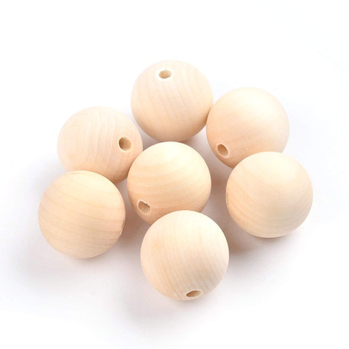 100pcs Natural Round Wood Beads 34-35mm Unfinished Wooden Loose Spacer Beads for Craft DIY Jewelry Making, Hole: 7mm 100pcs Natural Round Wood Beads 34-35mm Unfinished Wooden Loose Spacer Beads for Craft DIY Jewelry Making, Hole: 7mm