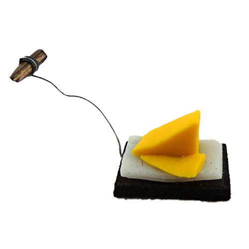 Melody Jane Dolls Houses House Miniature Hand Made Shop Kitchen Accessory Cheese On Cutter Board