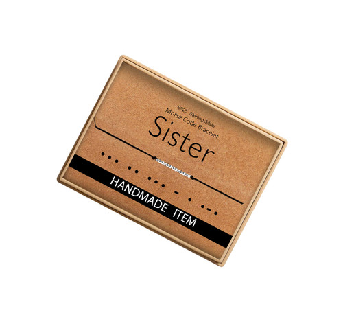 Sister Gifts for Women Morse Code Bracelet for Sister Sterling Silver Handmade Bracelets Inspirational Jewelry for Women Sister Gifts for Women Morse Code Bracelet for Sister Sterling Silver Handmade Bracelets Inspirational Jewelry for Women