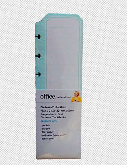 Discbound Checklists Office by Martha Stewart Blue 50 Sheets 7 9/10 in X 2 1/2 in