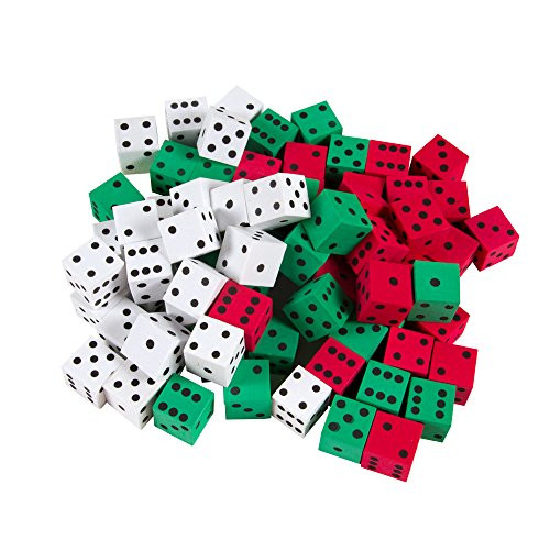 ETA hand2mind Foam 3-Color, Dot Dice (Set of 72) ETA hand2mind Foam 3-Color, Dot Dice (Set of 72)