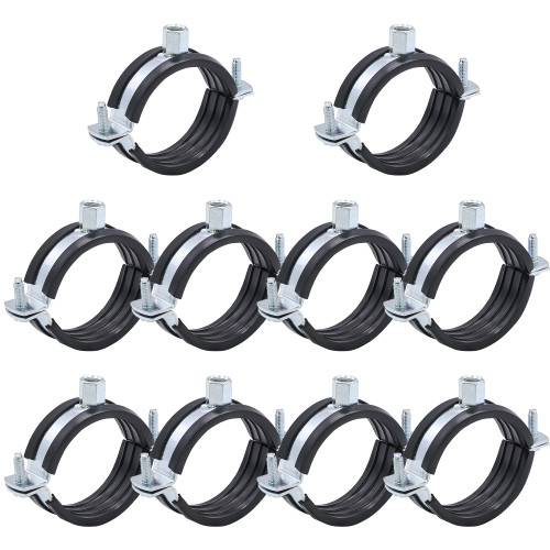 PEROMI 10 PCS Split Ring Pipe Hanger Heavy Duty Adjustable Pipe Bracket Clamp Wall Ceiling Mount Pipe Support ID 2.5 Inch(63mm)