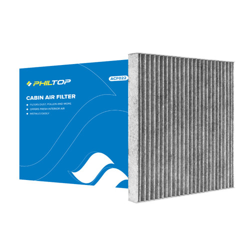 PHILTOP Cabin Air Filter, Replacement for CX7, RAM1500, 2500, 3500, 4500, 5500, ACF022 (CF11671) Premium Cabin Filter with Activated Carbon Filter Up Dust Pollen Odor