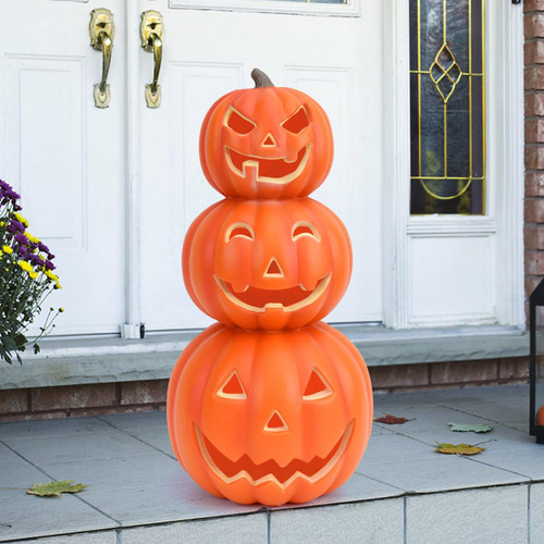 Rocinha Plastic Jack O Lantern Pumpkins Outdoor Indoor Halloween Light up Pumpkin with Spooky Lights Battery Operated Lighted Pumpkins Halloween Pumpkin Decoration Party Favor for Haunted House Porch Rocinha Plastic Jack O Lantern Pumpkins Outdoor Indoor Halloween Light up Pumpkin with Spooky Lights Battery Operated Lighted Pumpkins Halloween Pumpkin Decoration Party Favor for Haunted House Porch