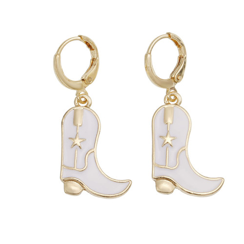 RUOFFETA Western Cowgirl Boot Earrings for Women, Cowgirl Hat dangle Earrings Cowgirl Jewelry Gift (White Boot) RUOFFETA Western Cowgirl Boot Earrings for Women, Cowgirl Hat dangle Earrings Cowgirl Jewelry Gift (White Boot)