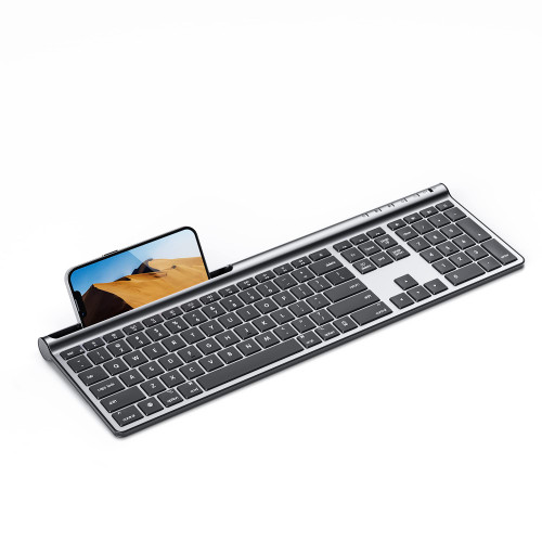 Samsers Wireless Bluetooth Keyboard for Mac, Multi-Device Rechargeable Bluetooth 5.1 Ultra Slim Keyboard, Easy-Switch & Full-Size, Support USB-C to USB-C Wired Connection, for Mac OS, iPad OS, iOS