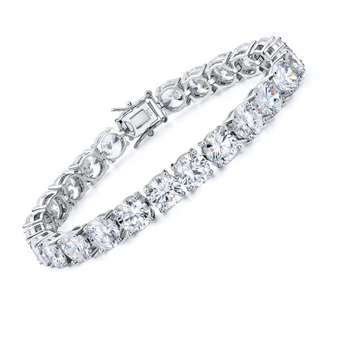 TIKJE 925 Sterling Silver 7mm Cubic Zirconia Classic Tennis Bracelet | White Gold Bracelets for Women | Size 6.5 Inch TIKJE 925 Sterling Silver 7mm Cubic Zirconia Classic Tennis Bracelet | White Gold Bracelets for Women | Size 6.5 Inch