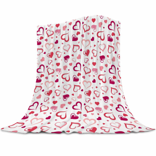 Valentine's Day Throw Blanket for Girls- Pink Love Hearts Flannel Blanket Mother's Day Blanket Soft, Cozy, Comfy Plush Throw for Sofa Couch Bed Thanksgiving Gifts 40"x50" Valentine's Day Throw Blanket for Girls- Pink Love Hearts Flannel Blanket Mother's Day Blanket Soft, Cozy, Comfy Plush Throw for Sofa Couch Bed Thanksgiving Gifts 40"x50"