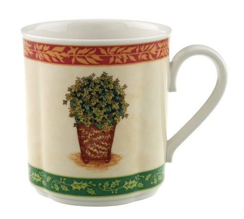Villeroy & Boch Festive Memories Topiary 10 1/2 Ounce Mug, Ivy