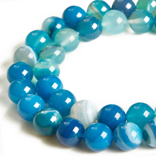 100pcs 6mm Blue Striped Agate Beads Natural Gemstone Beads Round Loose Beads for Crafting and Jewelry Making 100pcs 6mm Blue Striped Agate Beads Natural Gemstone Beads Round Loose Beads for Crafting and Jewelry Making