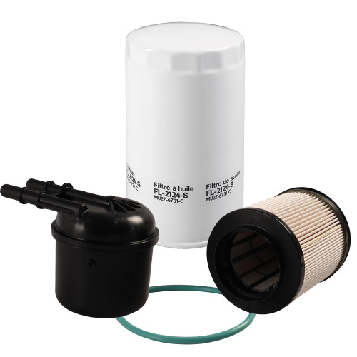 FL2124S Oil filter FD4615 Fuel Filter Fits for 2011-2016 Ford F250 F350 F450 F550 F650 F750 6.7L Powerstroke Diesel Engine Replaces FL2051S BC3Z-6731-B BC3Z9N184B