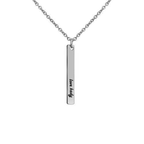 Personalized Bar Necklace for Women, 18K Gold Plated Engraved Custom Name Plate Bar Necklace Couple Pendant Charm Jewelry Valentines Day Gift for Her Him Personalized Bar Necklace for Women, 18K Gold Plated Engraved Custom Name Plate Bar Necklace Couple Pendant Charm Jewelry Valentines Day Gift for Her Him