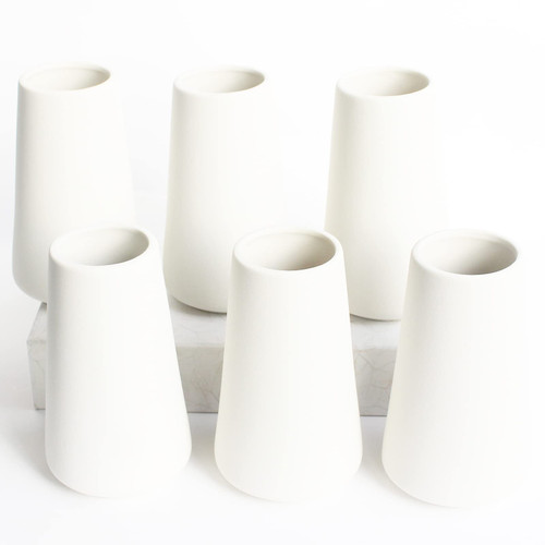 YANLING 6 Pack White Vase Ceramic Vases for Home Decor, 6 Inch Modern White Ceramic Vases for Centerpieces Pampas Grass Vases Table Vase, Boho Vases for Flowers Decor YANLING 6 Pack White Vase Ceramic Vases for Home Decor, 6 Inch Modern White Ceramic Vases for Centerpieces Pampas Grass Vases Table Vase, Boho Vases for Flowers Decor