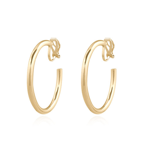 YOQUCOL 4.0CM(1.57in) Gold Round Clip On Hoop Earrings Non Pierced Ears Hoops for Women Girls YOQUCOL 4.0CM(1.57in) Gold Round Clip On Hoop Earrings Non Pierced Ears Hoops for Women Girls