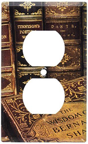Art Plates - Books Switch Plate - Outlet Cover
