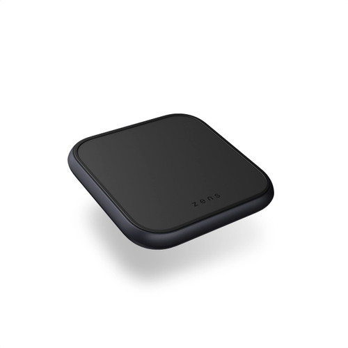 Zens Qi Certified Aluminium Wireless Charging Pad, Supports Fast Wireless Charging up to 10 Watts - Works with All Qi-Enabled Devices