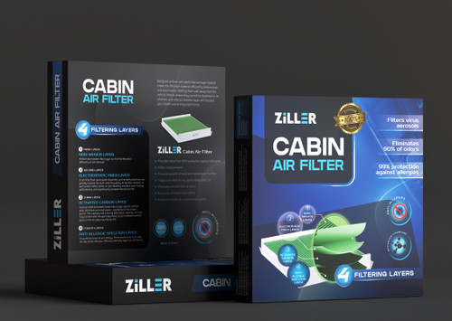 ZILLER Cabin Air Filter With Activated Carbon | For 2010-2018 Mercedes Sprinter 2500 3500; 2007-2018 Freightliner Sprinter 2500 3500; Dodge Sprinter 2500 3500 Van; CF10436, 9068300318