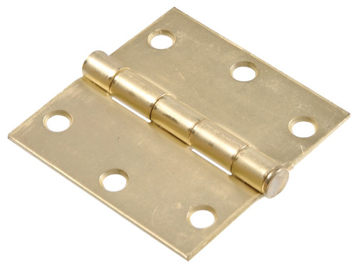 Hardware Essentials 852607 Residential Square Corner Door Hinges with Removable Pin Satin