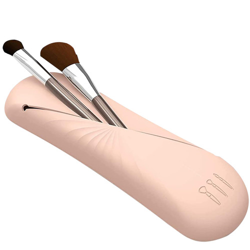 GUMITOON Portable Silicone Makeup Brush Bag,Makeup Brush Holder,Anti-fall Out Cosmetic Face Brushes Holder Soft and Sleek Makeup Tools Organizer for Travel?Khaki,S? GUMITOON Portable Silicone Makeup Brush Bag,Makeup Brush Holder,Anti-fall Out Cosmetic Face Brushes Holder Soft and Sleek Makeup Tools Organizer for Travel?Khaki,S?
