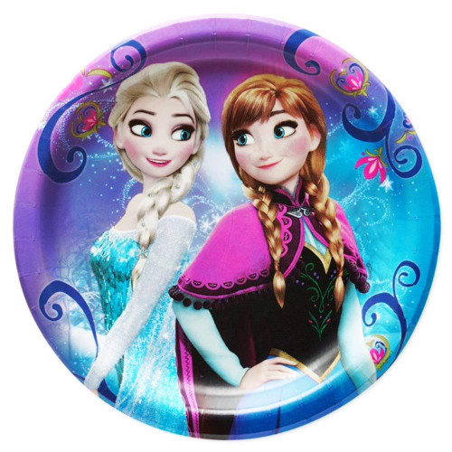 Disney Frozen Round Dessert Plates - 8 Pcs