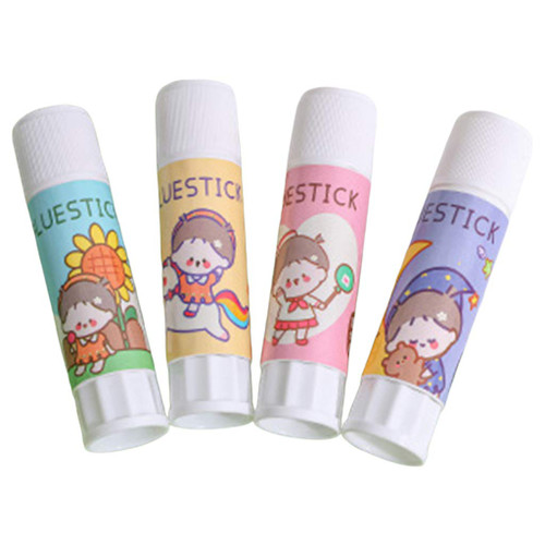 SHUANGSHI Solid Glues, Cartoon Solid Glue Stick Strong Adhesives for Student Stationery DIY Craft High Viscosity School Supplies-Girl(Random Pattern)