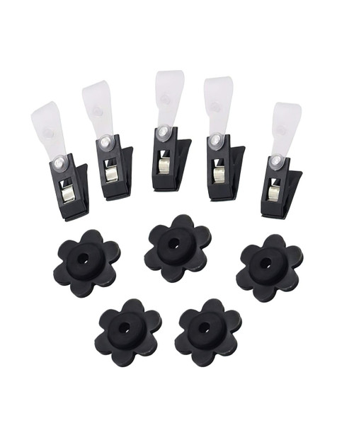 ZUFIO Garden Flag stabilizer 10Pack Garden Flag Rubber Stoppers and Adjustable Anti-Wind Clips for Garden Flag Poles Stand
