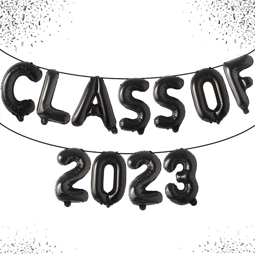 Class of 2023 Balloons Banner Black 16 Inch Graduation 2023 Balloons Letter Foil Balloon for Congrats Grad Graduation Party Decorations Supplies Class of 2023 Balloons Banner Black 16 Inch Graduation 2023 Balloons Letter Foil Balloon for Congrats Grad Graduation Party Decorations Supplies