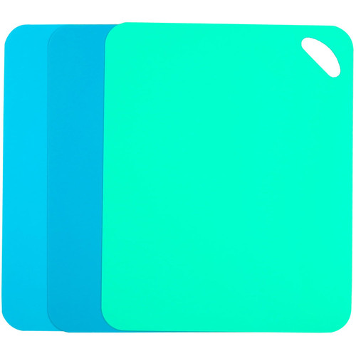 Plastic Flexible Cutting Mats for Kitchen, 3pcs Color Coded Chopping Board Set, Cutting Board Sheet for Kitchen Cooking, Dishwasher Safe?14.6x11.6"?