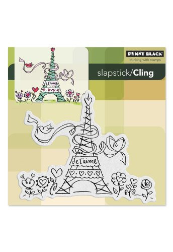Penny Black 40-185 Cling Rubber Stamp, Love Paris