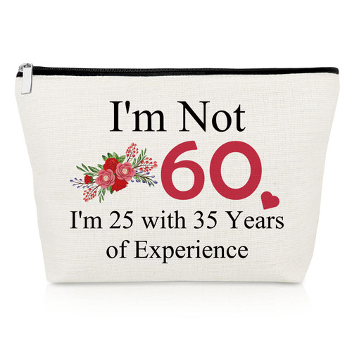 Funny 60th Birthday Gifts for Women Makeup Bag 60th Birthday Party Cosmetic Bag 60 Year Old Birthday Gifts for Happy 60 Birthday Gifts for Mom Sister Best Friend Wife Grandma Coworker Makeup Pouch Funny 60th Birthday Gifts for Women Makeup Bag 60th Birthday Party Cosmetic Bag 60 Year Old Birthday Gifts for Happy 60 Birthday Gifts for Mom Sister Best Friend Wife Grandma Coworker Makeup Pouch