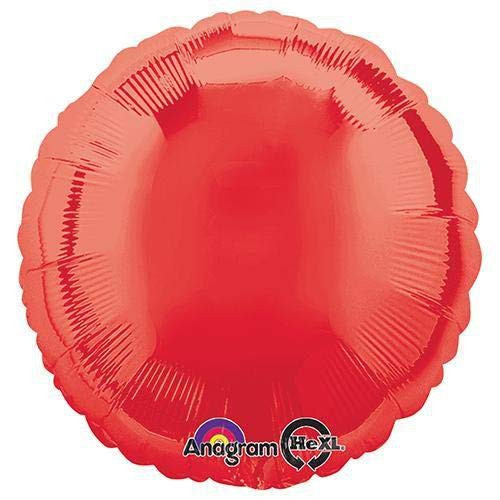 Anagram Round-Metallic Red Foil Balloon, 18" Anagram Round-Metallic Red Foil Balloon, 18"