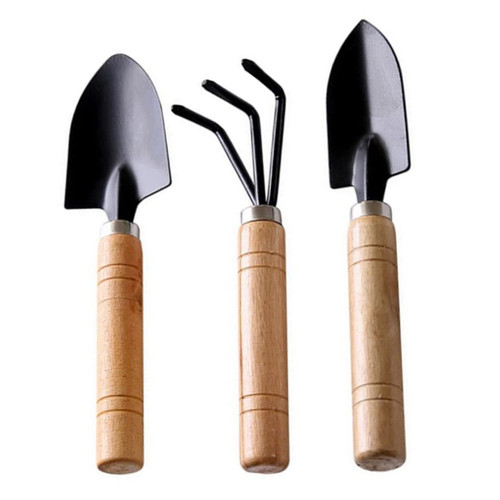 Succulent Tools Set Mini Garden Tools Shovel Rake Spade Bonsi Care Tools Kit for Seedling Soil 3PC Shovels