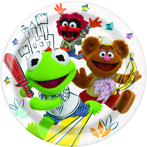 Unique Disney Muppet Babies Dinner Plates 9" - Pack of 8 - Vibrant Round Multicolored Paper Plates, Perfect for Kids Parties & Celebrations