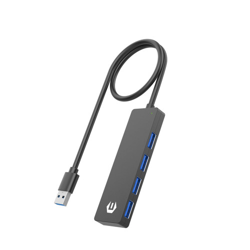 USB C Hub, TOTU 4-Port Extra Light Data Hub USB Adapter, USB C Hub 5Gbps Compatible with, USB Flash, USB Hub for Laptop