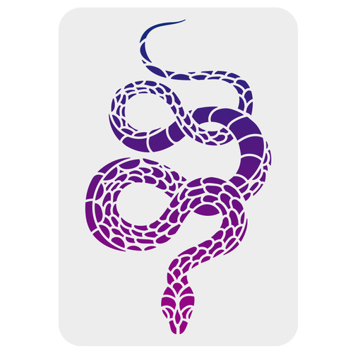 FINGERINSPIRE Snake Painting Stencil 8.3x11.7inch Reusable Anaconda Drawing Template DIY Craft Snake Pattern Drawing Stencil Animal Theme Stencil for Painting on Wall Wood Furniture