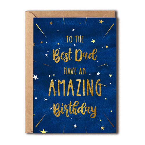 Dad Birthday Card - Best Dad Have An Amazing Birthday - Happy Father's Day Card - Funny Gift For Father - Card From Kids