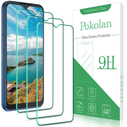 Pokolan [3-Pack] Screen Protector for Motorola Moto E 2020 Tempered Glass, Anti Scratch, 9H Hardness, Bubble Free, Easy to Install, HD Clear