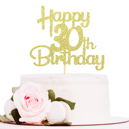 Sotpot Happy 30th Birthday Cake Topper Gold Glitter 30th Cake Toppers 30 Birthday Cake Decorations Cheers to 30 Fabulous Party Cake Picks - 1 Pack Sotpot Happy 30th Birthday Cake Topper Gold Glitter 30th Cake Toppers 30 Birthday Cake Decorations Cheers to 30 Fabulous Party Cake Picks - 1 Pack