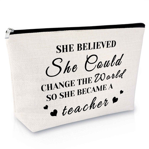 Teacher Appreciation Gifts Makeup Bag Birthday Gift for Best Teacher Thank You Gift for Women Cosmetic Bag Christmas Thanksgiving Day Gift Graduation Retirement Gift for Her Travel Cosmetic Pouch Teacher Appreciation Gifts Makeup Bag Birthday Gift for Best Teacher Thank You Gift for Women Cosmetic Bag Christmas Thanksgiving Day Gift Graduation Retirement Gift for Her Travel Cosmetic Pouch