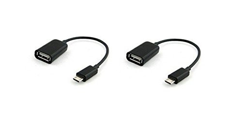 C&E 2 Pack, USB 2.0 A Female to Micro B Male Adapter Cable Micro USB Host Mode OTG Cable, CNE467196