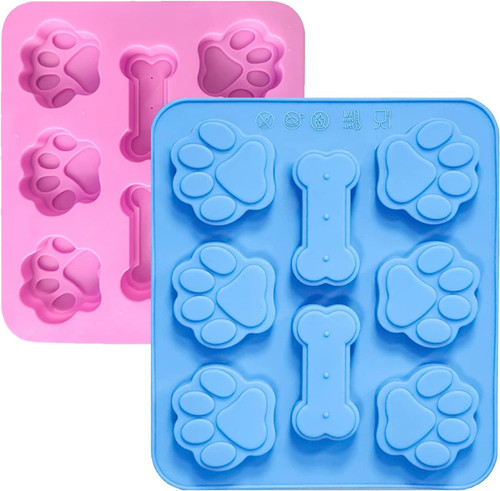 2 Pack Silicone Puppy Dog Paw and Dog Bone Baking Molds Silicone Treat Mold for Dogs Silicone Molds for Baking Chocolate,Candy,Jelly,Ice Cube,Dog Treats 2 Pack Silicone Puppy Dog Paw and Dog Bone Baking Molds Silicone Treat Mold for Dogs Silicone Molds for Baking Chocolate,Candy,Jelly,Ice Cube,Dog Treats