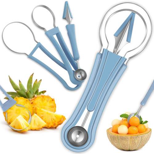 Melon Baller Scoop Set,Professional 4 In 1 Stainless Steel Watermelon Cutter Fruit Carving Tools Set,Fruit Scooper Seed Remover Watermelon Knife for Dig Pulp Separator Fruit Slicer Melon Baller Scoop Set,Professional 4 In 1 Stainless Steel Watermelon Cutter Fruit Carving Tools Set,Fruit Scooper Seed Remover Watermelon Knife for Dig Pulp Separator Fruit Slicer