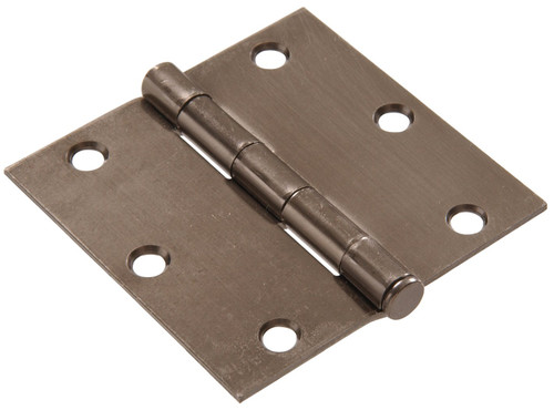 Hardware Essentials 852830 Residential Square Corner Door Hinges with Removable Pin Pewte