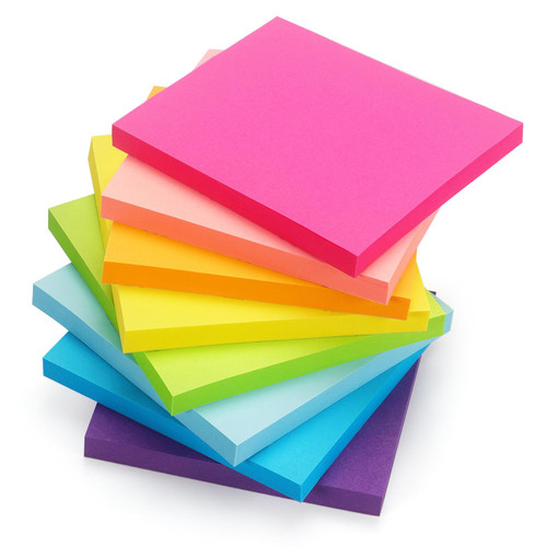 Early Buy Sticky Notes 8 Bright Color 8 Pads Self-Stick Notes 3 in x 3 in, 55 Sheets/Pad