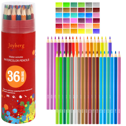 36-Color Watercolor Pencils, Water Color Pencils Set, Artist Drawing Pencils, Colored Pencils for Adult Coloring, Sketch Drawing Pencil Art Supplies, Coloring Pencil Set for Painting,Teens Child