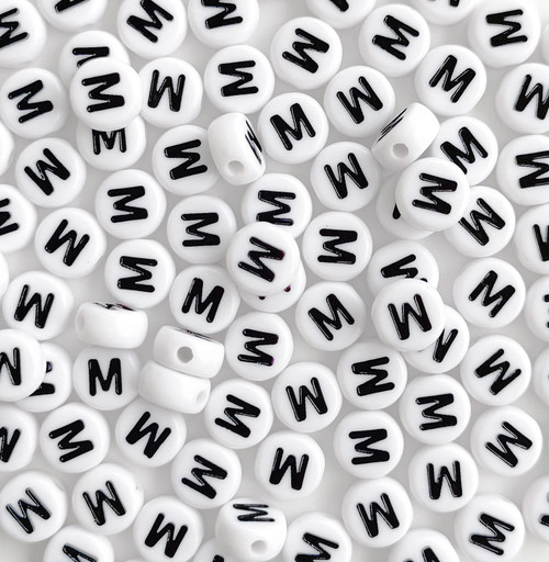 Bxwoum 100PCS Letter Beads White Round Acrylic Alphabet Beads Letter M Beads for Jewelry Making Bracelets Necklaces Key Chains DIY 4X7mm Bxwoum 100PCS Letter Beads White Round Acrylic Alphabet Beads Letter M Beads for Jewelry Making Bracelets Necklaces Key Chains DIY 4X7mm