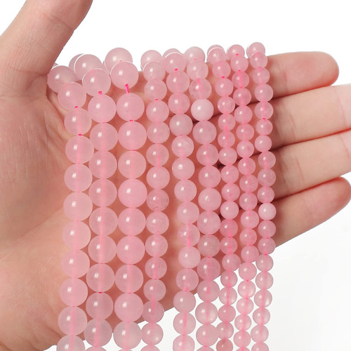 60pcs 6mm Natural Rose Quartz Gemstone Beads Energy Healing Crystal Round Loose Stone Beads for Jewelry Making, DIY Bracelets Necklaces 60pcs 6mm Natural Rose Quartz Gemstone Beads Energy Healing Crystal Round Loose Stone Beads for Jewelry Making, DIY Bracelets Necklaces