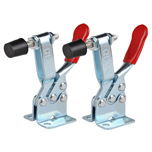 E-TING Hand Tool 201B Toggle Clamp 198Lbs Antislip Red Horizontal Clamp 201-B Quick Release Tool (2Pcs)