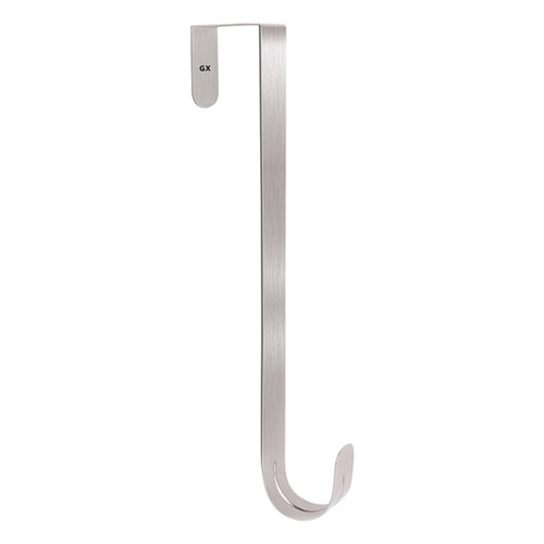 GameXcel 12" Wreath Hanger for Front Door - Large Wreath Metal Hook for Christmas Wreath Over The Door Hanger, Nickel